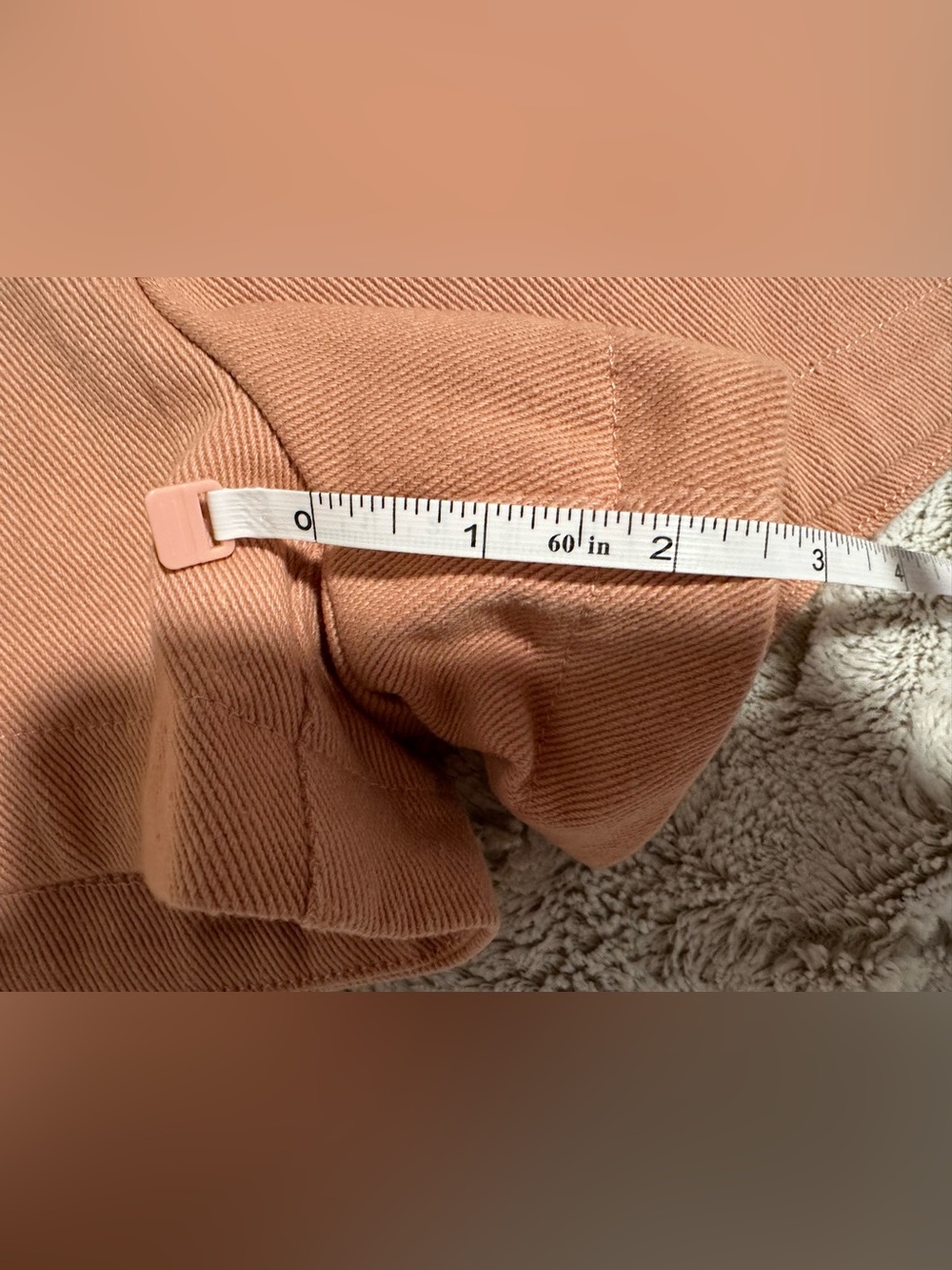 Love Riche High-Waist Button Front Shorts in Terracotta - Picture 5 of 9
